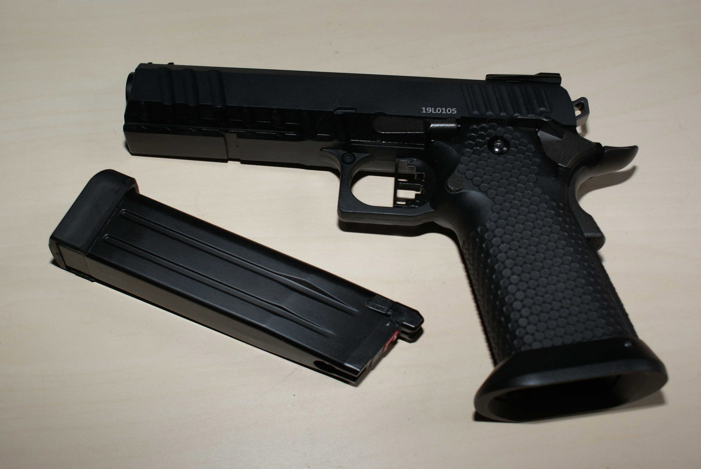 AW Custom™ HX2033 'Black Ace' Hi-Capa GBB Airsoft Pistol ( All Black ...