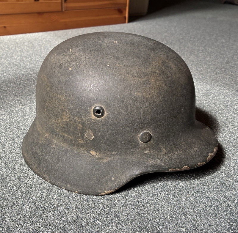 Bild 1 für M35 Stahlhelm Wehrmacht Original DD Militaria Tarn Ausrüstung Uniform WW2 Camo