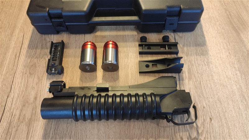 Image 1 for DBoys M203 Launcher + 2 shells + 3D Printed Leaf Sight