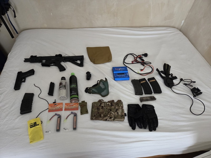 Image 1 for Airsoft pakket te koop: G & G CM Firehawk & Glock 17 te koop