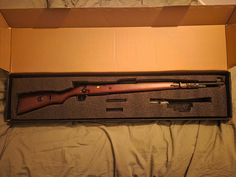 Bild 1 für Kar98k bolt-action rifle replica - Real Wood + 1KG BB's (0.3g)