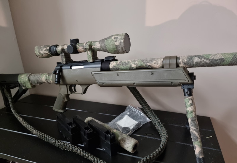 Afbeelding 1 van WELL MB06, UPGRADED INCL. SILENCER, SLING & BIPOD. ZONDER SCOPE