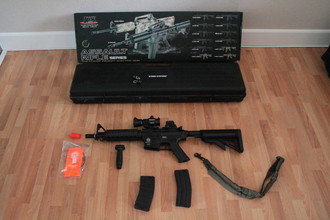 Image for ICS-127 M4 RIS CRANE STOCK Full metal Assault rifle - complete set