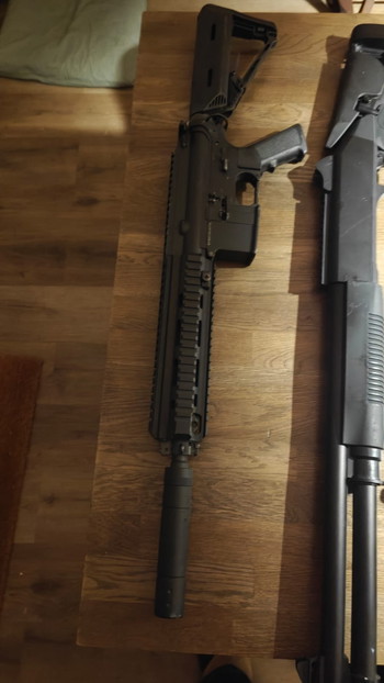 Image 5 for 3x Gebruikte replicas, mp5, springer shotgun, lege 416 shell