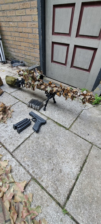 Bild 3 für Novritsch ssg24 sniper + Glock 17 en tactical camouflage kleding.