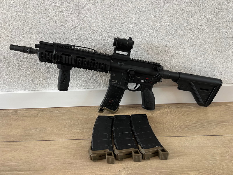 Image 1 pour Heckler & Koch Umarex HK416 Gen3  F Mark  met 4 mags scope en riser !