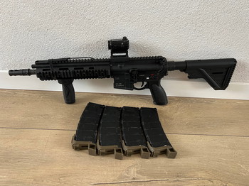 Image 2 pour Heckler & Koch Umarex HK416 Gen3  F Mark  met 4 mags scope en riser !