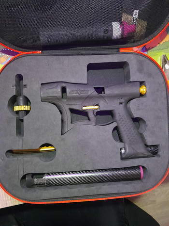 Image 2 for ProteK ATOM Speedsoft Marker Matte Carbon Fiber | Long Barrel + Short Barrel