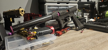 Image 5 for ProteK ATOM Speedsoft Marker Matte Carbon Fiber | Long Barrel + Short Barrel