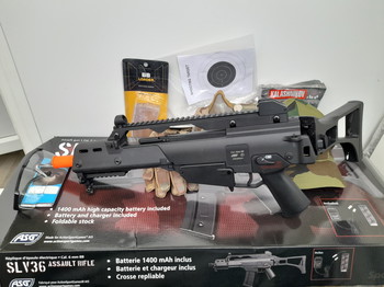 Image 4 pour Vend réplique airsoft AEG SLV36 ou G36 noir neuf jamais utilisé garantie plus équipement neuf jamais utilisé garantie