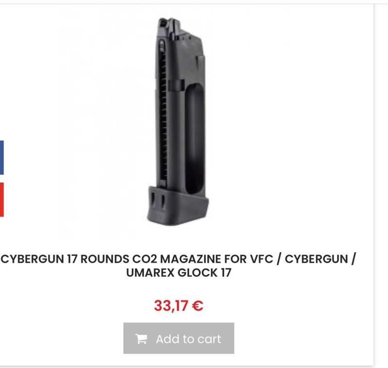 Imagen 1 de CO2 MAGAZINE FOR GLOCK 17