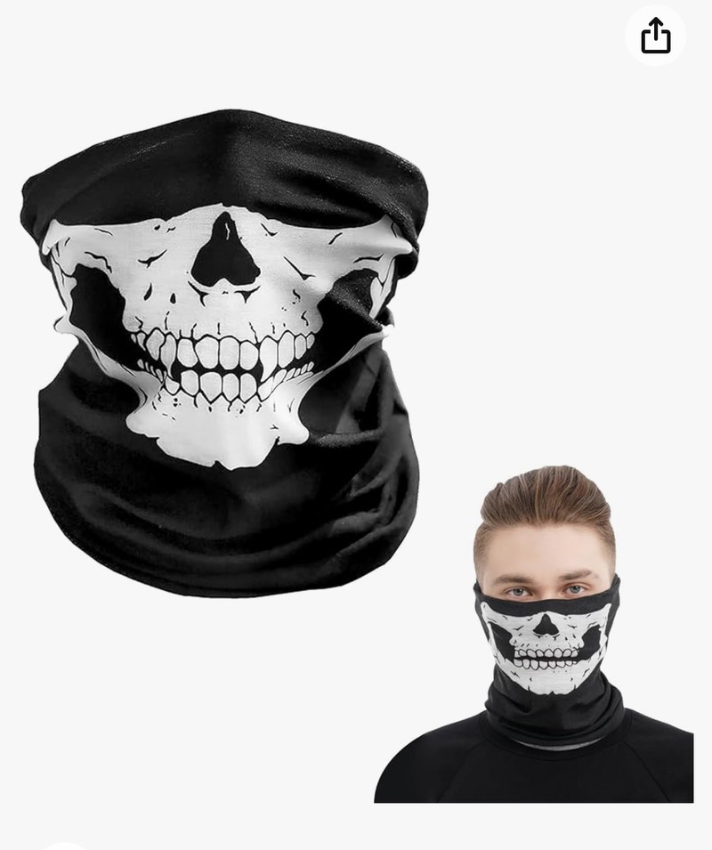 Image 1 for skull mask + stickers