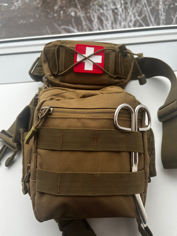 Bild 5 für Tactical belt with drop leg medical bag and holster