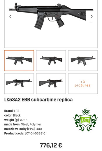 Imagen 5 de LCT H&K HK53 EBB AEG