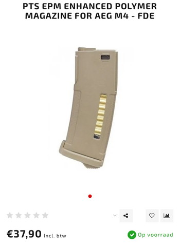 Afbeelding 2 van PTS EMP ENHANCED POLYMER MAGAZINE 150 RDS TAN