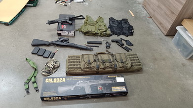 Image for Airsoft lot met ump, m14 & Glock + vest & zak + assesoires