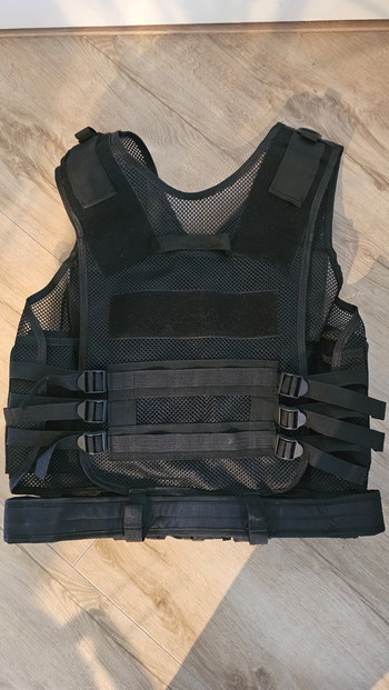 Afbeelding 2 van Combat Vest met Magazine Pouch en Pistool Holster - Zwart