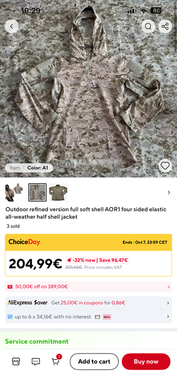 Bild 5 für BKG LEAF Full Softshell AOR1 Gryphon All-Weather Half Shell Jacket