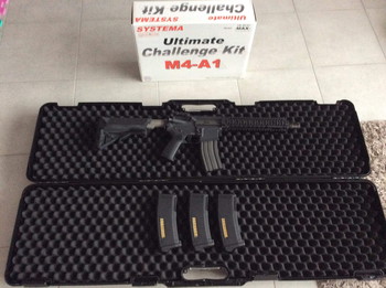 Image 3 pour Systema PTW M4-A1 (upgraded)  Orga Flat Hop, Madbull MK18 Rail, Etiny Powerunit