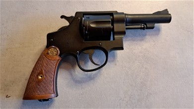 Afbeelding van Tanaka Smith & Wesson M1917 .455 4inch Custom Heavy Weight Gas Revolver 12 bbs in de cilinder