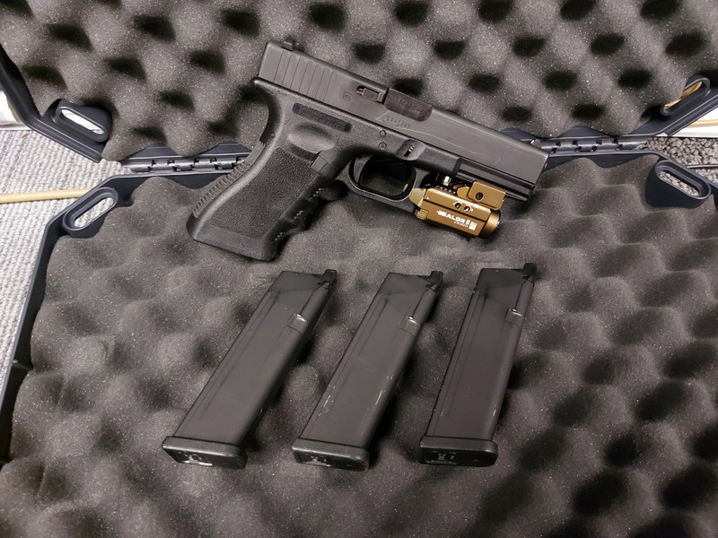 Bild 1 für GHK Glock 17 + Baldr Mini + holster