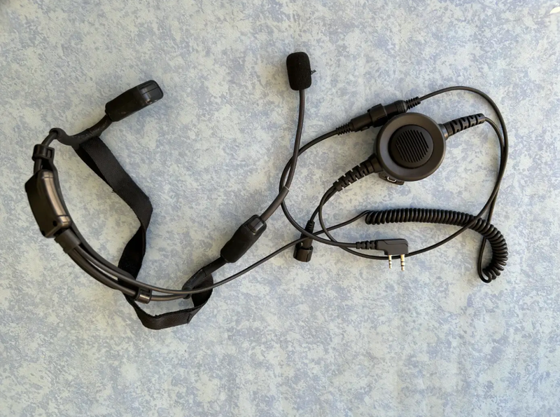 Image 1 for Casque tactique militaire à conduction osseuse, casque pour Kenwood Baofeng Wouxun