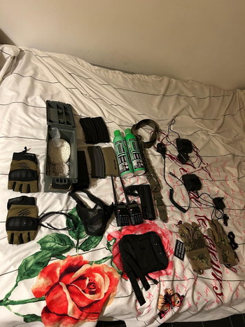 Afbeelding 4 van volledige airsoft  set