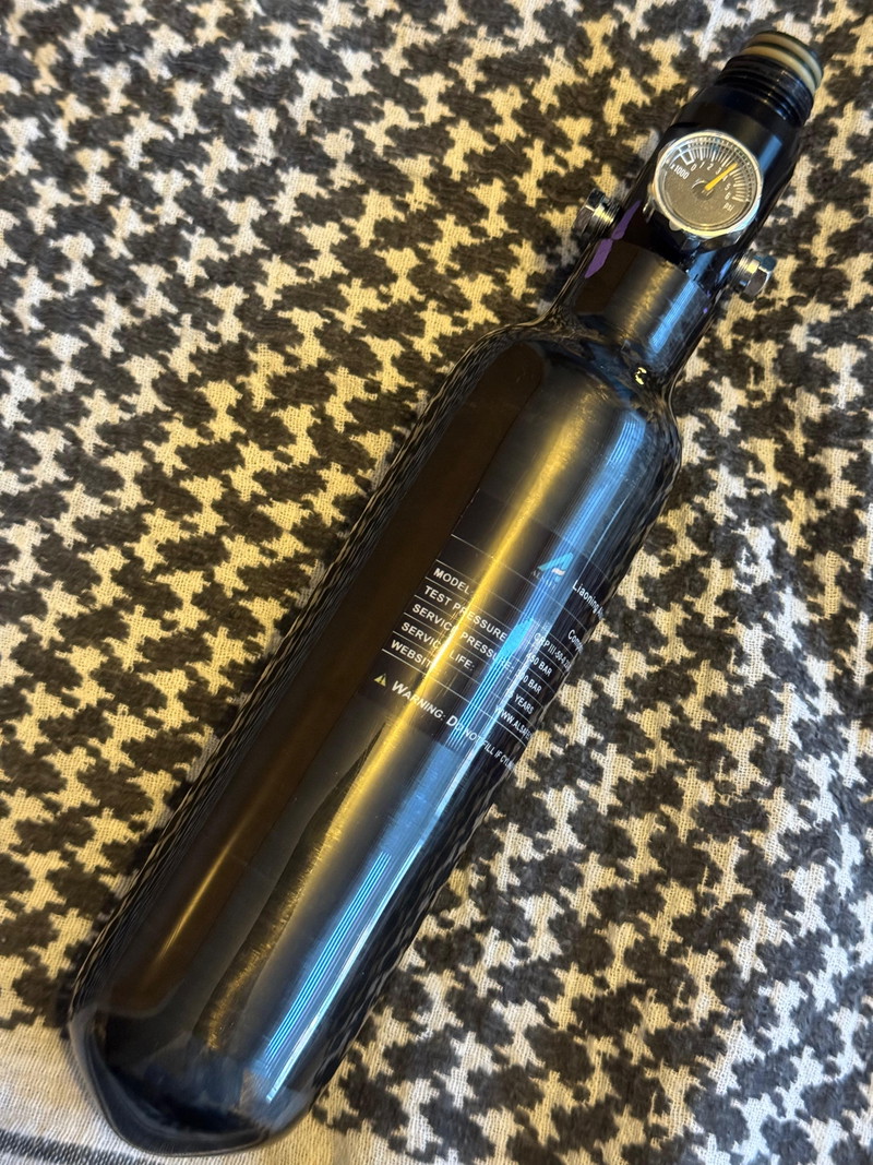 Image 1 for Tuxing 0.22L Carbon Fiber HPA Tank with Regulator
