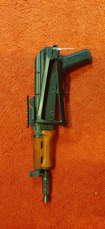 Afbeelding 4 van Classic Army Full Metal AK47U met klapkolf en RealWood handgreep