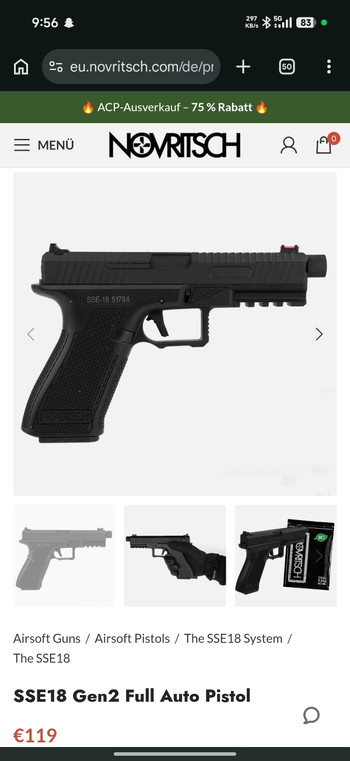 Bild 2 für Novritsch Waffen 1 m4 Nachbau und eine glock Nachbau mit 2 accus