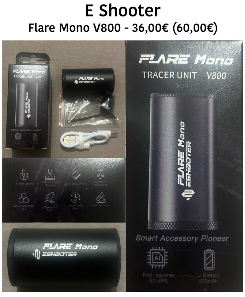 Image 1 for E Shooter Flare Mono V800 Tracer NEU