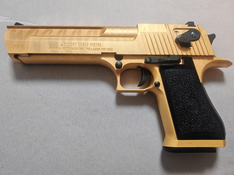 Image 1 for Cybergun Desert Eagle Gold Tiger Stripe Edition full metal GBB