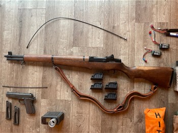 Afbeelding 2 van ICS M1 Garand | 2x Thompson | Colt M1911 | WO II Airsoft Replica's incl. accessoires