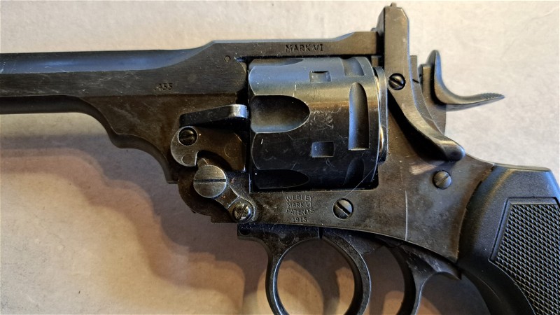 Afbeelding 1 van WinGun airsoft pistol NBB Webley MKVI 455 revolver Co2