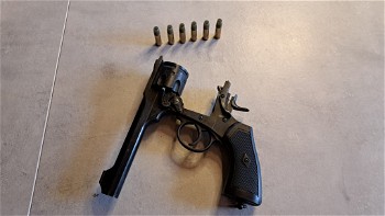 Afbeelding 4 van WinGun airsoft pistol NBB Webley MKVI 455 revolver Co2