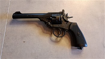 Afbeelding 5 van WinGun airsoft pistol NBB Webley MKVI 455 revolver Co2